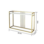 Mastery Modern And Minimalist Console Table In Sleek Golden Rods Design