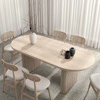 Japandi Oval 8 Seater Dining Table With Chairs