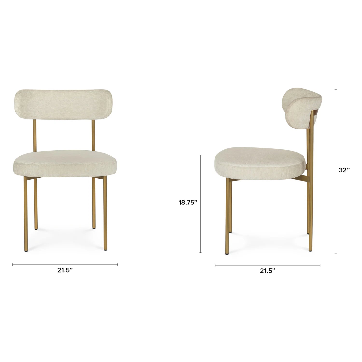Clarka Modern Metal Dining Chair