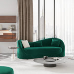 Porsche Modern 3-Seater Sofa in Green Velvet Upholstery for a Luxurious Feel