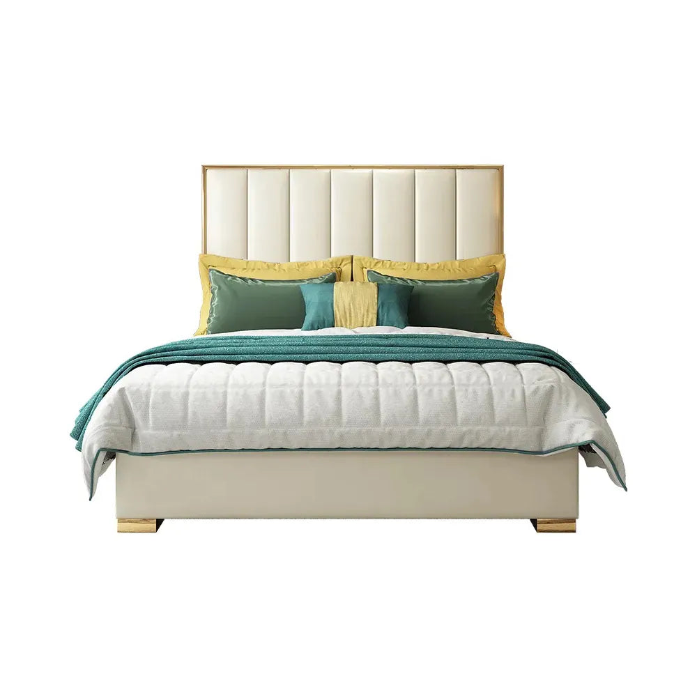 Suave Modern Faux Leather Upholstered Bed