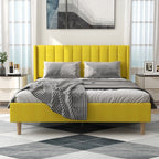 Austere Modern Upholstered Tufted Bed