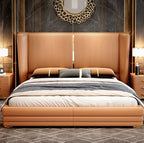 Sparse Modern Luxury Upholstered Bed In Suede