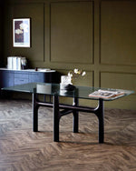 Buggati Modern Minimalist Glass Top Dining Set