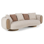 Rayo Modern Luxury Boucle Fabric 3 Seater Sofa