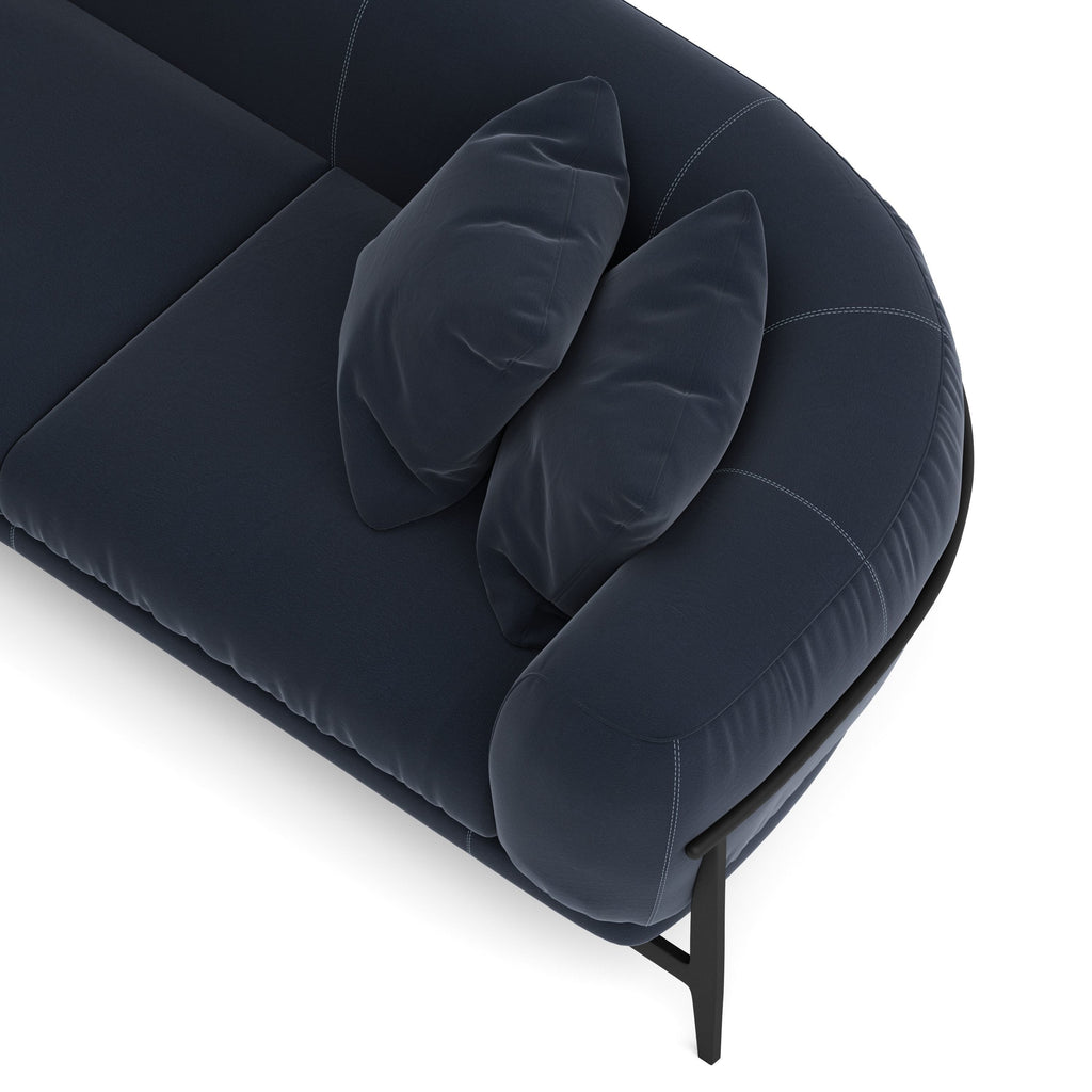 Kelva 3 Seater Modern Curvy Sofa