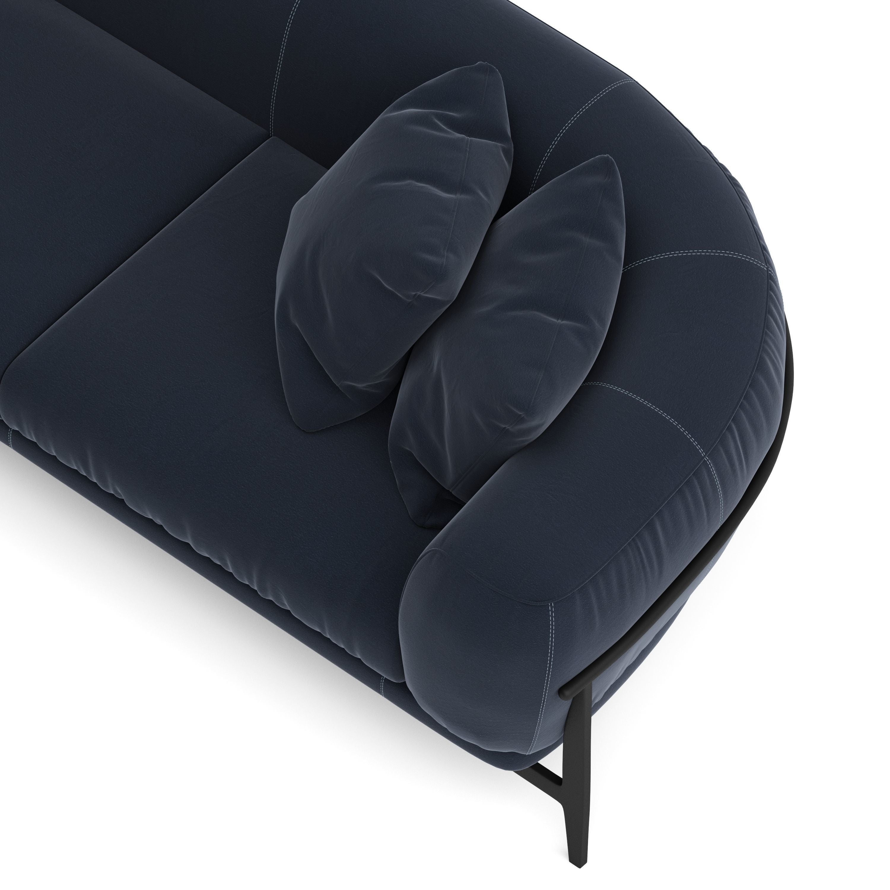 Kelva 3 Seater Modern Curvy Sofa