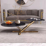 Zerena Modern Round Golden Base Round Center Table