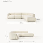 Wheaty Modern Luxury Boucle Sectional Sofa