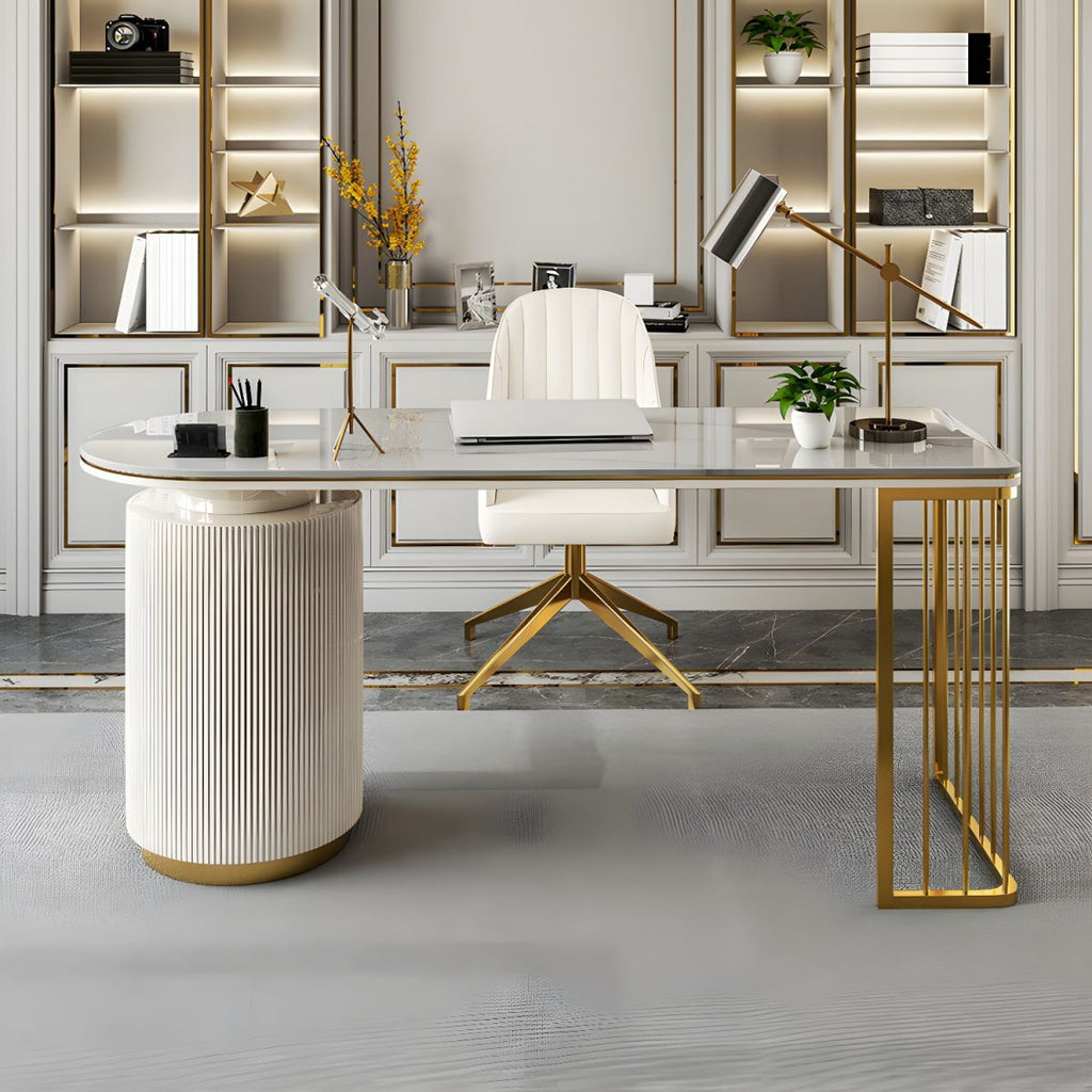 Koski Modern Luxury Study Table With Drawers