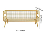 Mesha Modern Metal Mesh Bookshelf In Gold