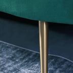 Rene Modern Channel Tufting Sofa Plush Green Velvet Upholstered 3-Seater Sofa