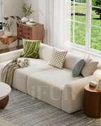 Capella Living Velvet Upholstered 3-Seater Luxury Sofa