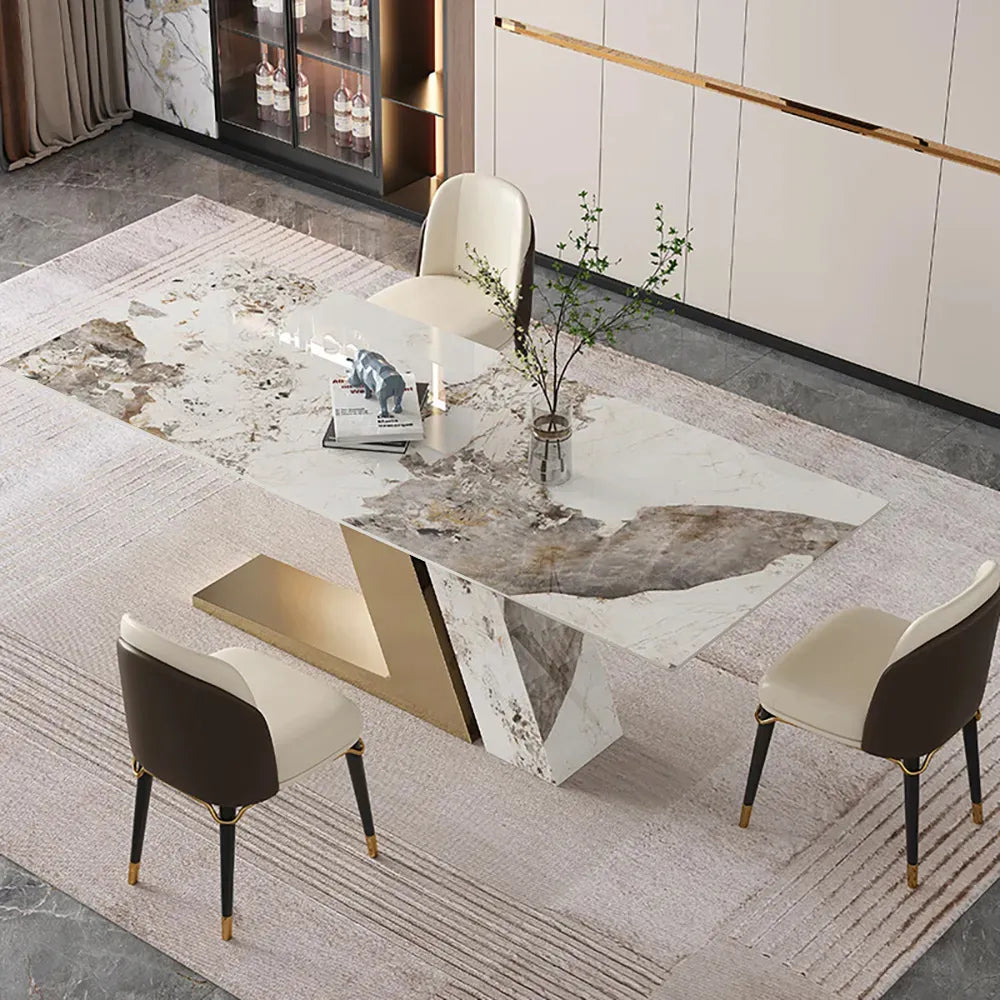 Alivia Luxury Modern 8 Seater Dining Table Set
