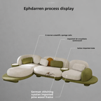 Lison 6 Seater Modern Boucle Corner Sofa
