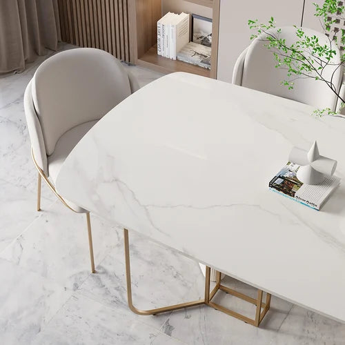 Metaphor White Luxury Modern Dining Set