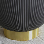 Bongo Modern White & Grey Drum Coffee Table Stone Round Coffee Table