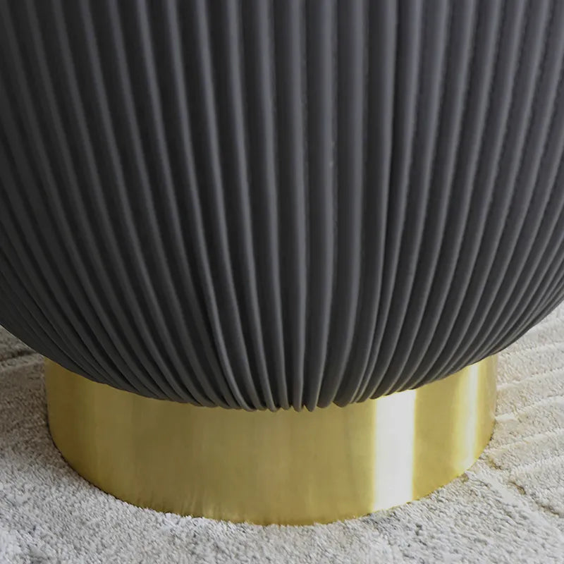 Bongo Modern White & Grey Drum Coffee Table Stone Round Coffee Table