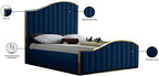 Cushy Modern Velvet Upholstered Bed