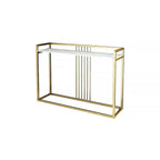 Mastery Modern And Minimalist Console Table In Sleek Golden Rods Design