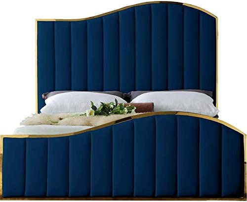 Cushy Modern Velvet Upholstered Bed