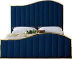 Cushy Modern Velvet Upholstered Bed