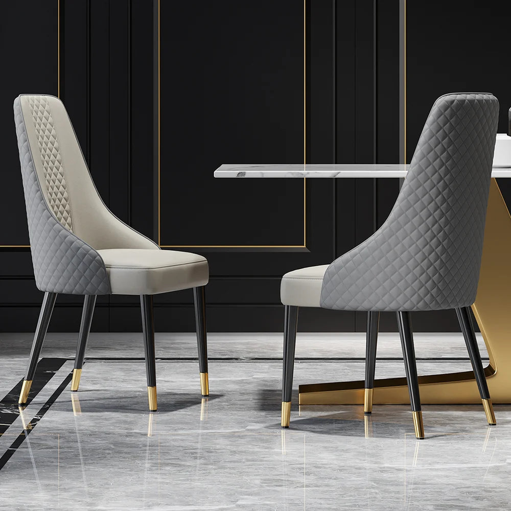 Dyna Modern 8 Seater Dining Set With Golden Base