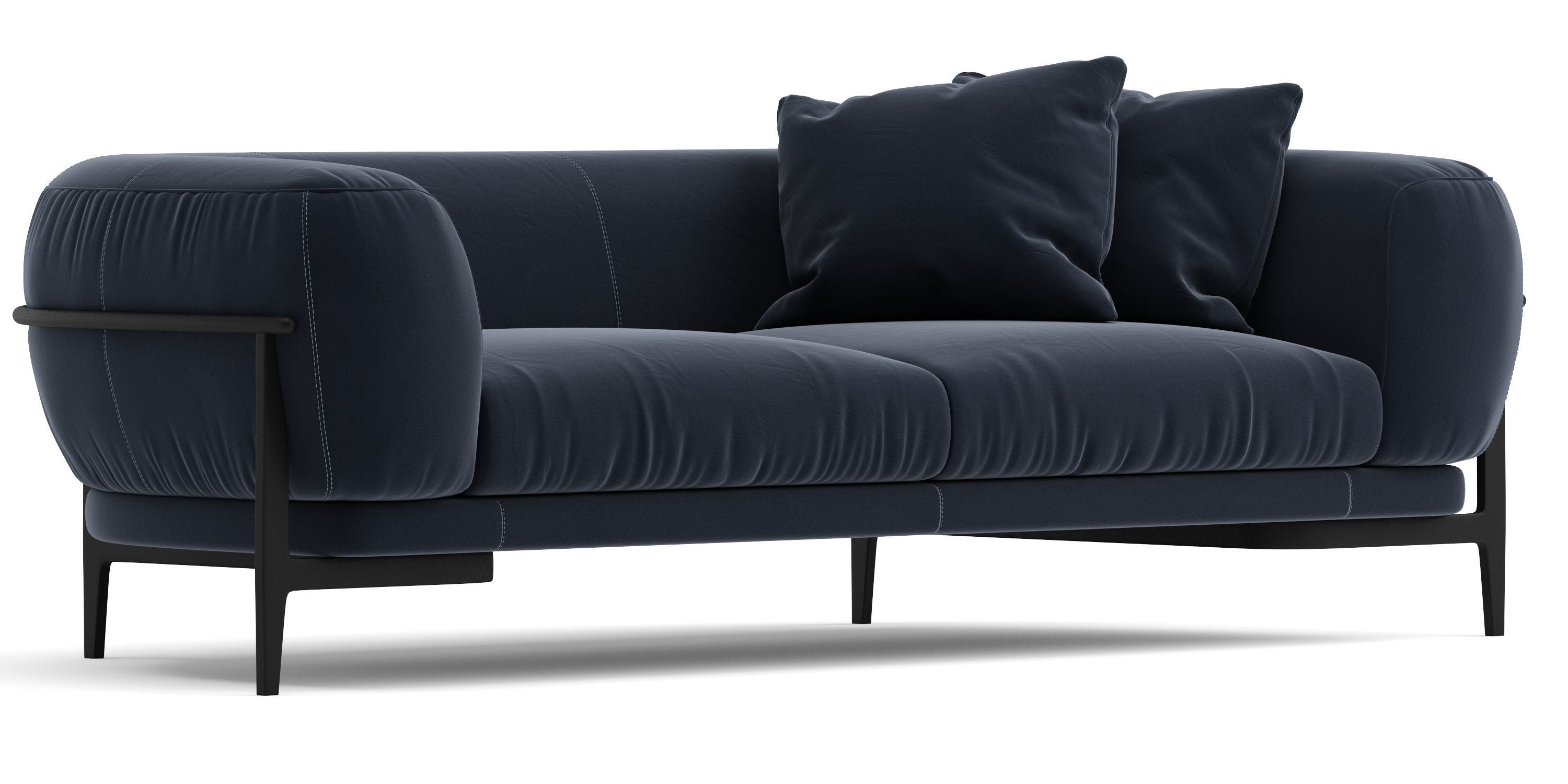 Kelva 3 Seater Modern Curvy Sofa