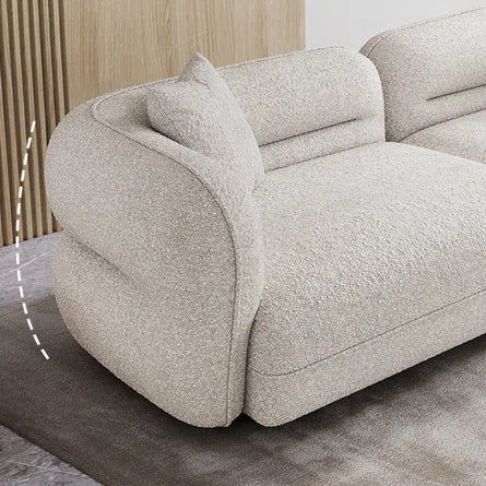 Absar 3 Seater Luxury Curvy Boucle Sofa