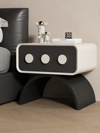 The Orbita Bedside Table — Modern Nightstand with Drawer Storage & Contemporary Arch Design