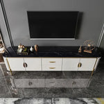 Moha Modern Faux Marble Top TV Console