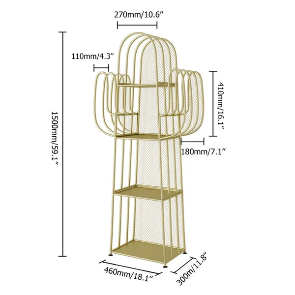 Cactus Modern Metal Bookshelf