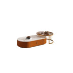 Orca Modern Sleek Nesting Coffee Table Set Of 2