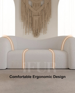Aurora Plush White Boucle Luxury 3 Seater Sofa