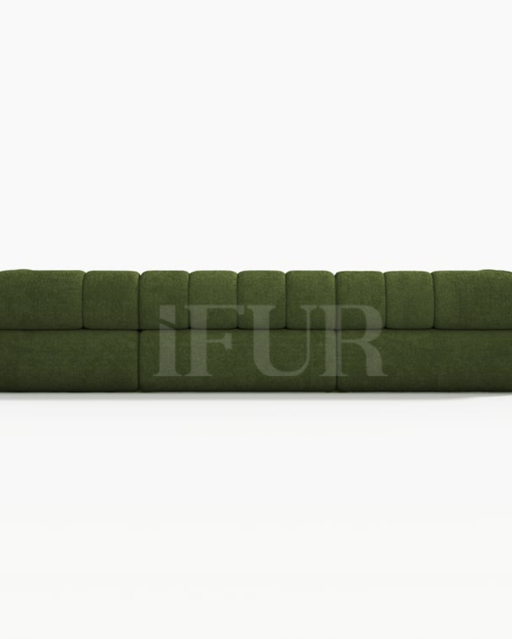 Arboria Chill 3 Piece Channel Chenille Velvet Sectional Sofa