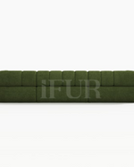 Arboria Chill 3 Piece Channel Chenille Velvet Sectional Sofa