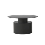 Helly Black Round Center Table Metal Accent Table Set of 2