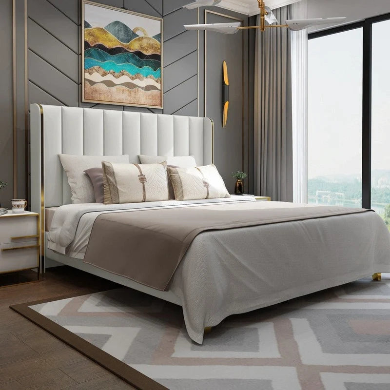 Swanky Modern And Luxury Upholstered Bed In Leatherette