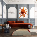 Lauren Modern Curved Japanese Style 4 Seater Sofa