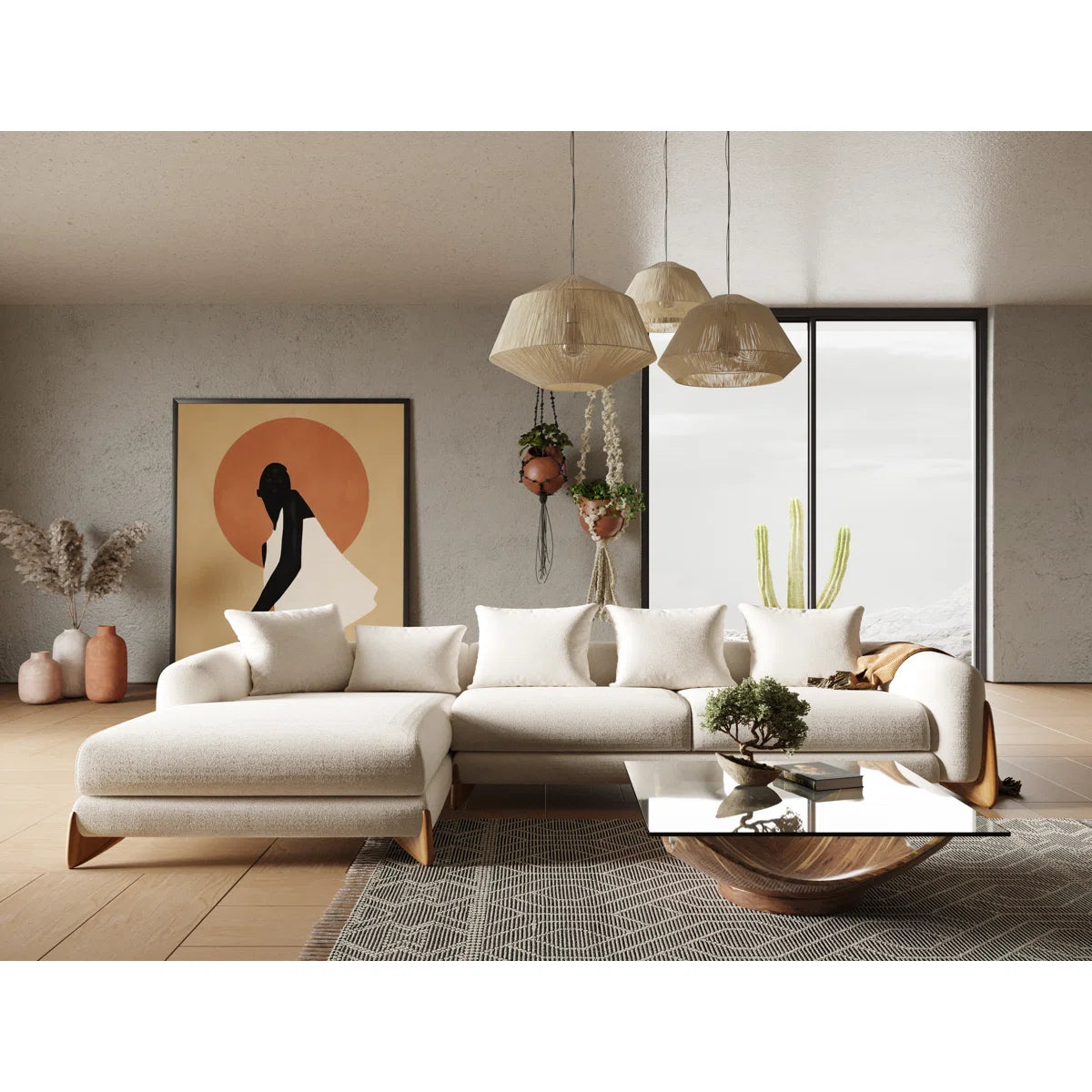 Luvina Modern Luxury Boucle Sectional Sofa