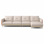 Crystal Modern Beige L-Shaped Corner Sofa