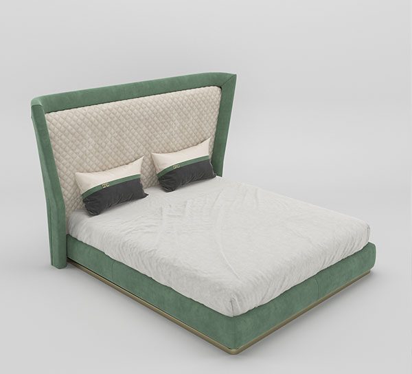 Atlas Luxury Velvet Upholstered Bed