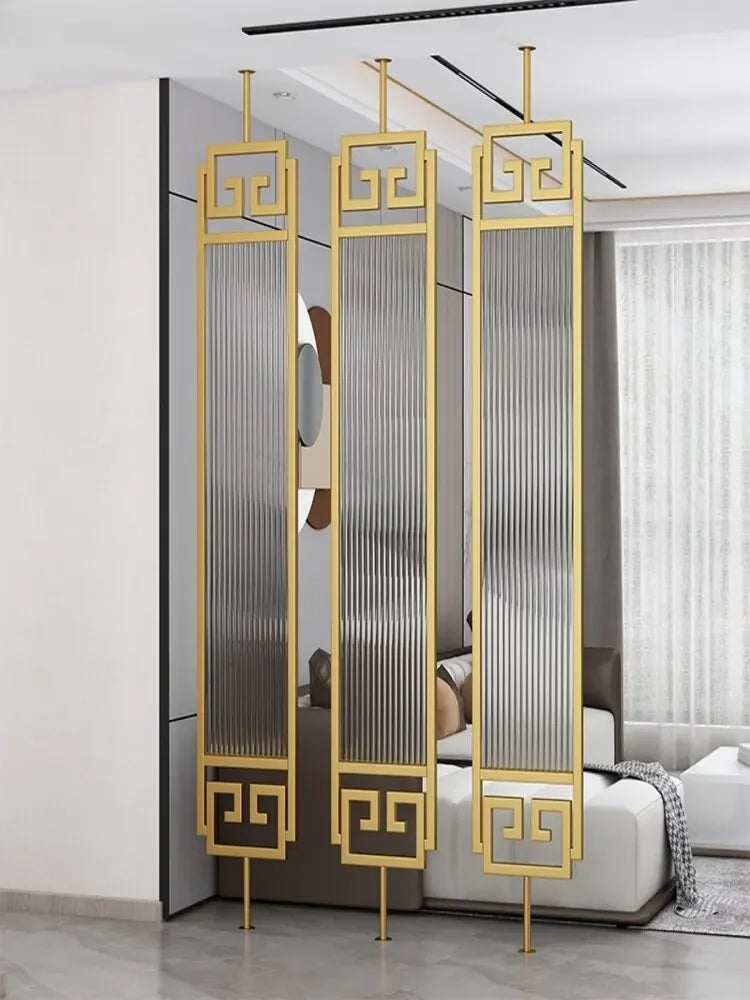 Zoha Metal Partition With Fluted Glass