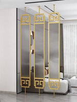 Zoha Metal Partition With Fluted Glass