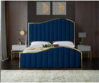Cushy Modern Velvet Upholstered Bed