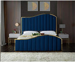 Cushy Modern Velvet Upholstered Bed