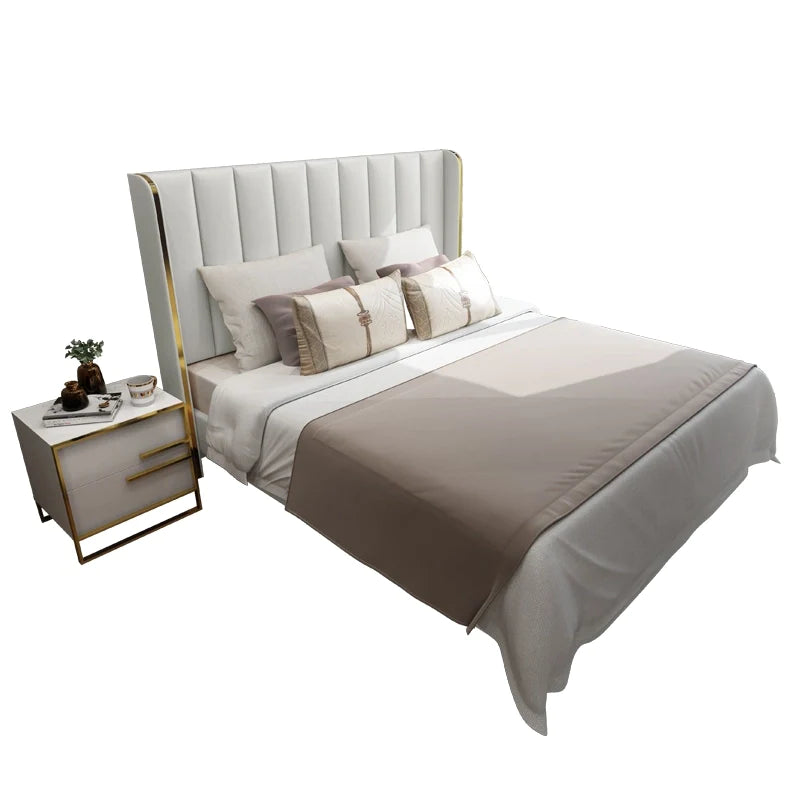 Swanky Modern And Luxury Upholstered Bed In Leatherette