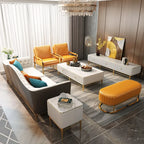 Onyx Luxury White Rectangle Coffee Table With Marble Top