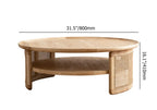 Lime Boho Round Wood Center Table