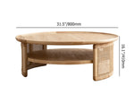 Lime Boho Round Wood Center Table